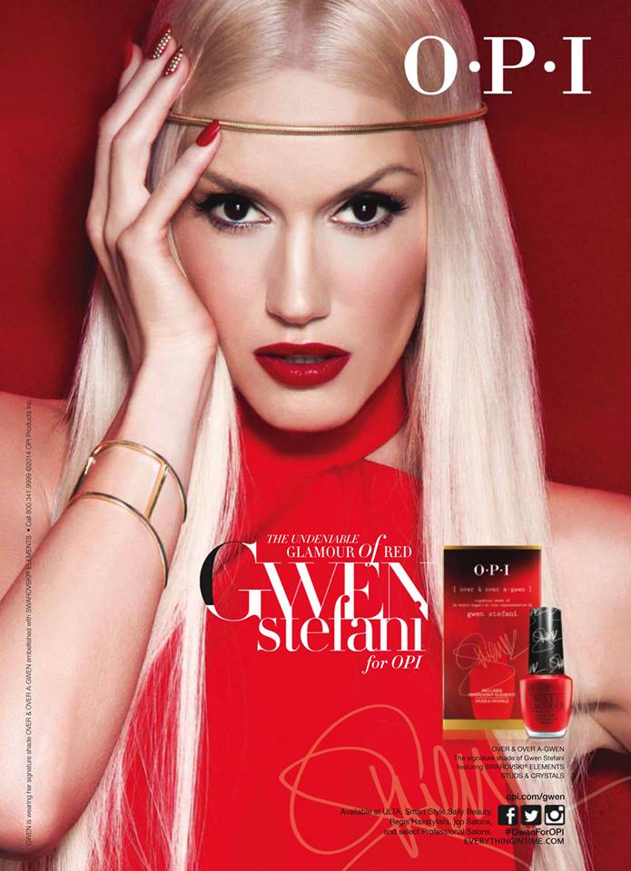 OPI Over & Over A-Gwen Print Ads in February 2014 Magazines